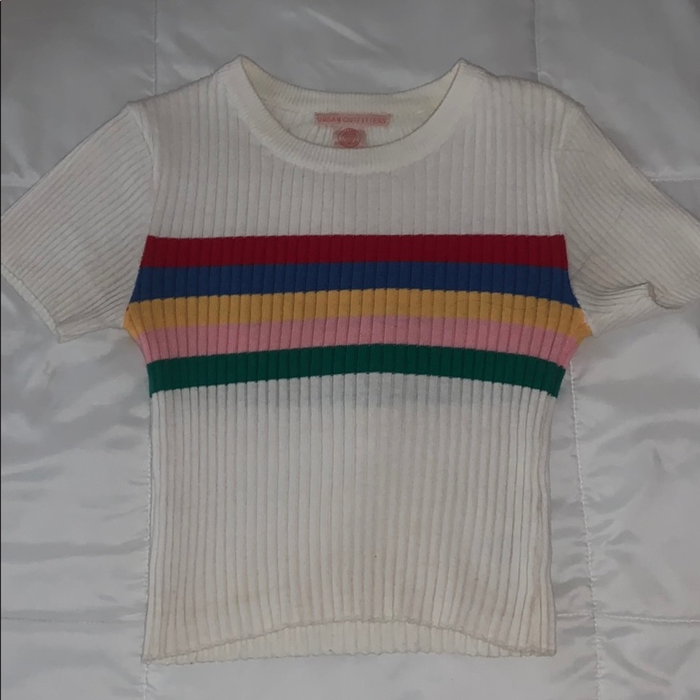 urban outfitters cropped sweater tee